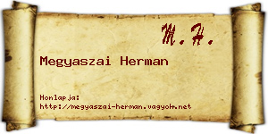 Megyaszai Herman névjegykártya